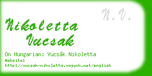 nikoletta vucsak business card